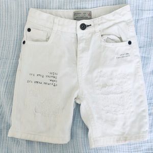 Zara white denim shorts 4T
